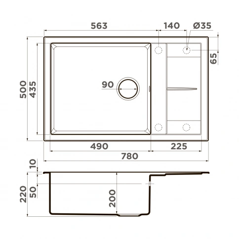 Мойка Sumi 78-LB-ES Tetogranit/espresso фото 2