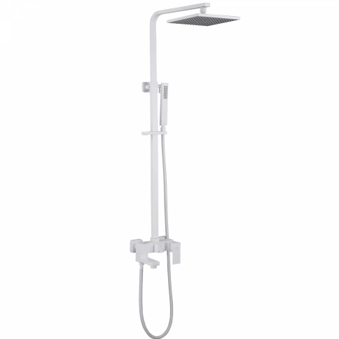 Душевая стойка ABBER Daheim AF8216WL с изливом, белая матовая фото 1