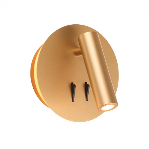3913/9WL HIGHTECH ODL20 409 золот/металл Настен.св-к с лампой д/чтения с выкл LED 9W 3000K 220V BEAM фото 3