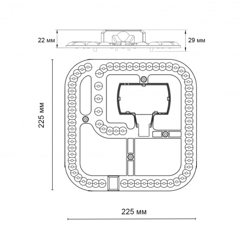 357767 KLARK NT23 Модуль LED 48Вт c ДУ (NEW) 3000-4200-6300K 225х225 IP20 фото 2