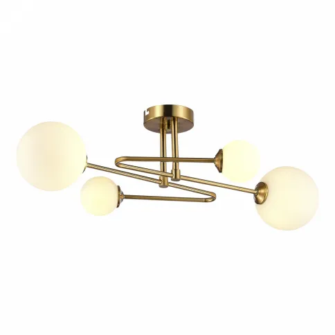 SLE2211-302-04 Светильник потолочный Латунь/Белый G9 LED 4*5W фото 2