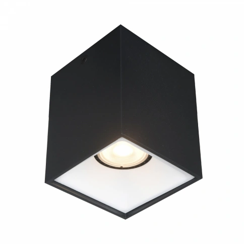 ST168.452.01 Светильник потолочный Черный GU10 1*50W IP20 L82,5xW82,5xH104 220V Без ламп фото 1