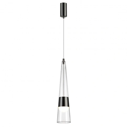 5044/12L L-VISION ODL24 435 глянц.темн.хром/прозрачный/металл/стекло Подвес LED 12W 3000K 1334Лм LUM фото 3