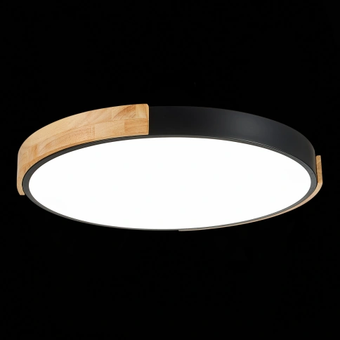 SLE201342-01 Светильник потолочный Черный, Светлое дерево/Белый LED 1*40W 3000K/4000K/6000K фото 1