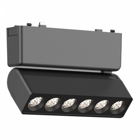 ST675.446.06 Магнитный трековый светильник Черный LED 1*6W 4000K 360Lm Ra>90 IP20 L122xW26xH81 48V фото 1
