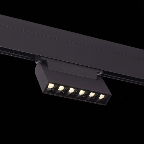 ST364.436.06 Магнитный трековый светильник Черный LED 1*6W 3000K 532Lm Ra>80 36° IP20 L120xW22xH108 фото 1