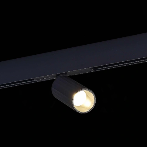 ST807.446.12 Магнитный трековый светильник Черный LED 1*12W 4000K 700Lm Ra>90 IP20 D50xH173 48VV фото 1