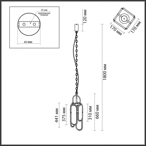 7066/15L L-VISION ODL25 353 Подвесной светильник бронзовый/металл/ искусств.мрамор IP20 LED 15W 3000 фото 1