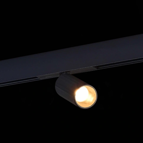 ST807.436.12 Магнитный трековый светильник Черный LED 1*12W 3000K 550Lm Ra>90 IP20 D50xH173 48VV фото 1