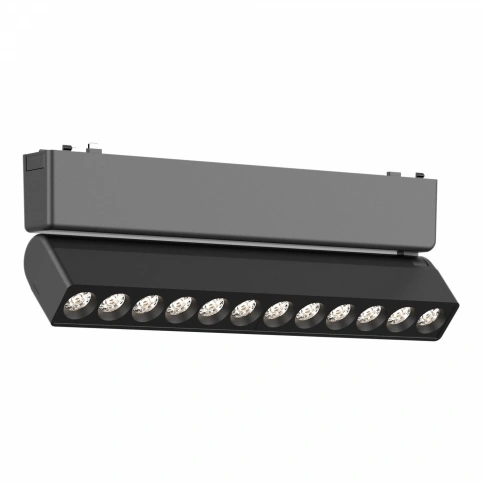 ST675.436.12 Магнитный трековый светильник Черный LED 1*12W 3000K 710Lm Ra>90 IP20 L230xW26xH80 48V фото 1