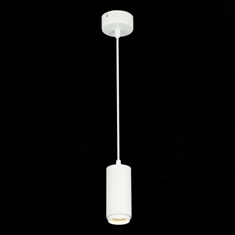 ST600.543.10 Светильник подвесной Zoom Белый LED 1*10W 4000K 1 000Lm Ra>80 15-60° IP20 D59xH130 170- фото 1