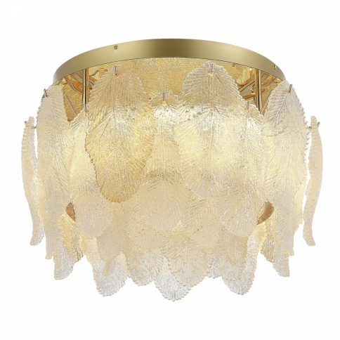 SL6135.202.01 Светильник потолочный ST-Luce золото/прозрачный, янтарный LED 1*20W 3000K фото 1