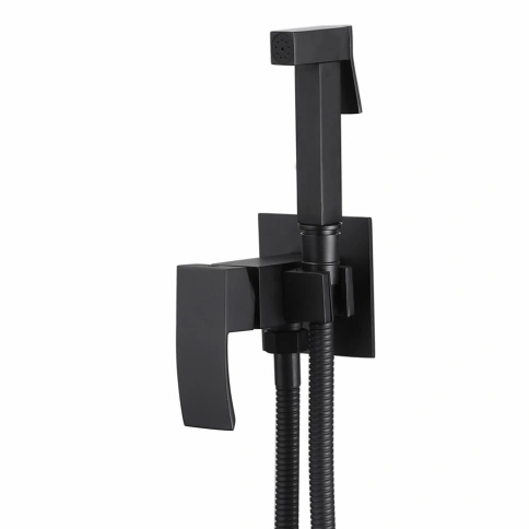Смеситель ABBER Wasserfall AF8625B с гигиеническим душем, черный матовый фото 1