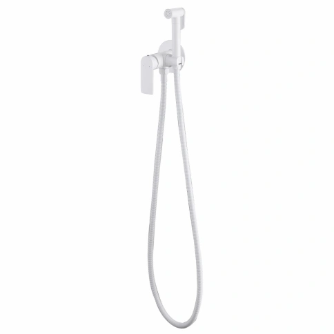 Смеситель ABBER Weiss Insel AF8025W с гигиеническим душем, белый фото 2